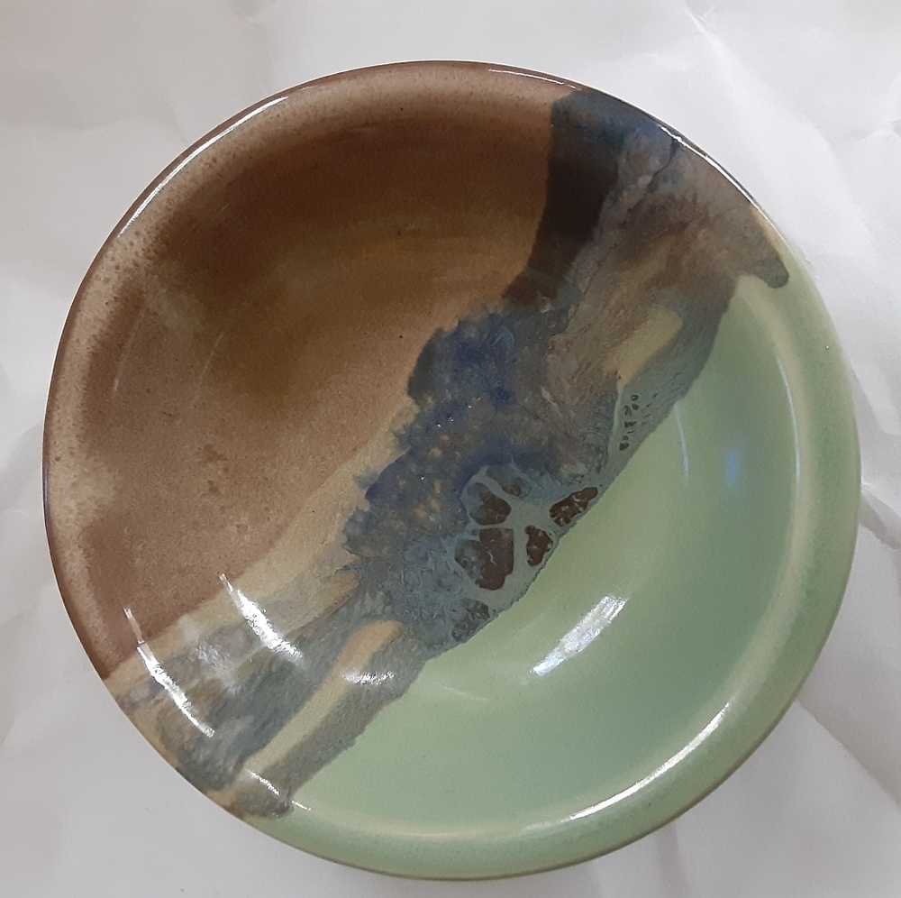 Small art pottery trinket sauce/finger bowl